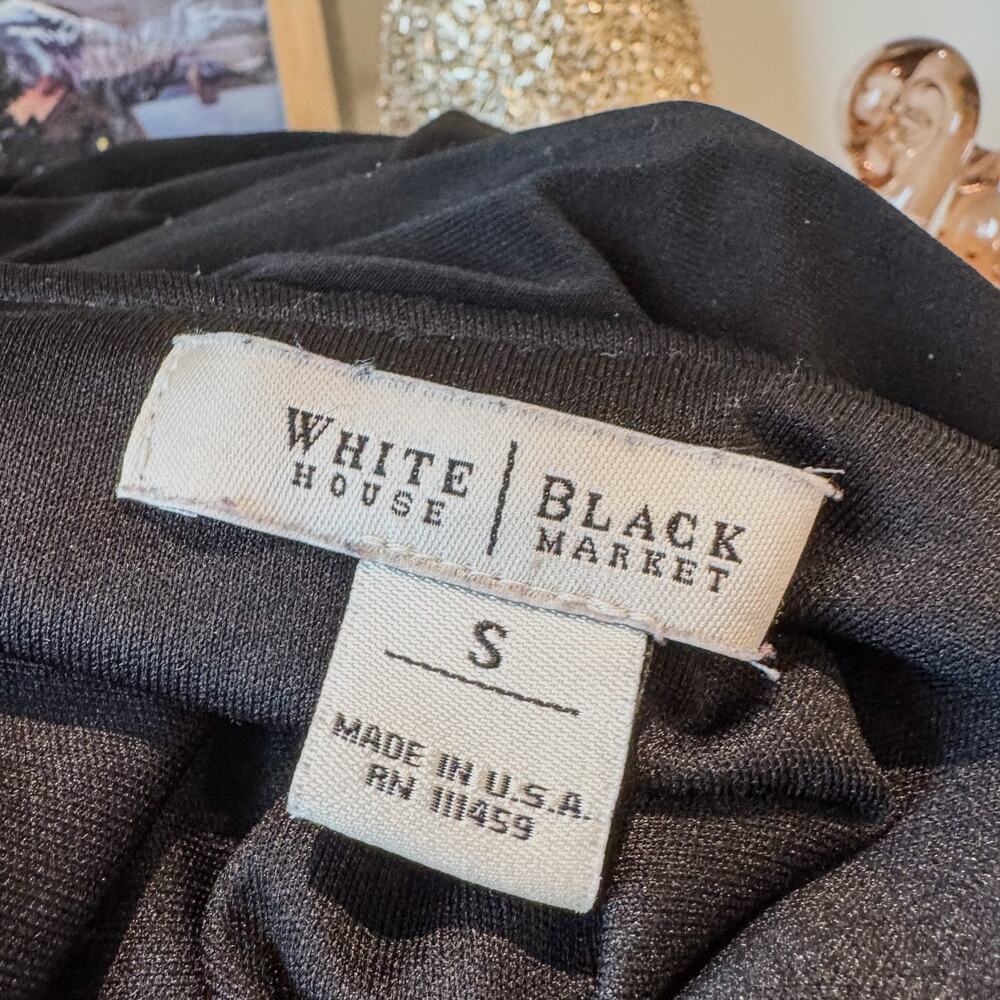 Vintage White House Black Market Black Bubble Hem Scoop Neck Dress-Women's Small - Picture 7 of 9